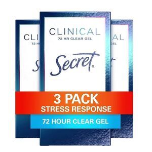 Clear Gel Antiperspirant And Deodorant, Stress Response, 1.6 Oz (Pack Of 3)